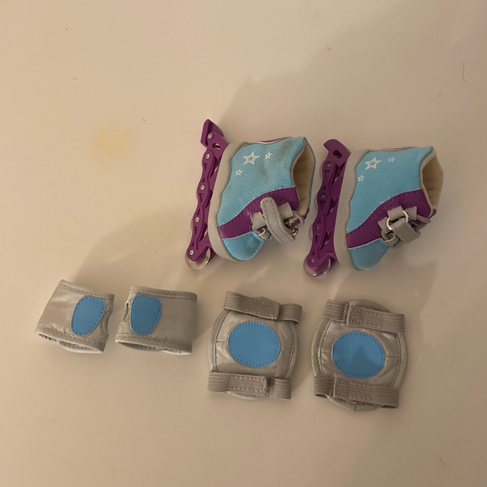 American girl doll roller blading set